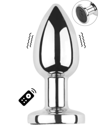 Plug vibrant acier inoxydable anal taille S avec télécommande, USB - RY-207-S
